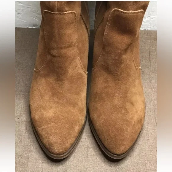 EUC! FRANCO FORTINI Capri Size 11 Cognac Brown Suede Knee High Boots 3.5" Heel - Picture 7 of 13